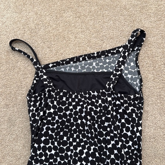 Magicsuit Asymmetrical Neckline Underwire Pebble Design One Piece Swim Dress 8 - Picture 5 of 9